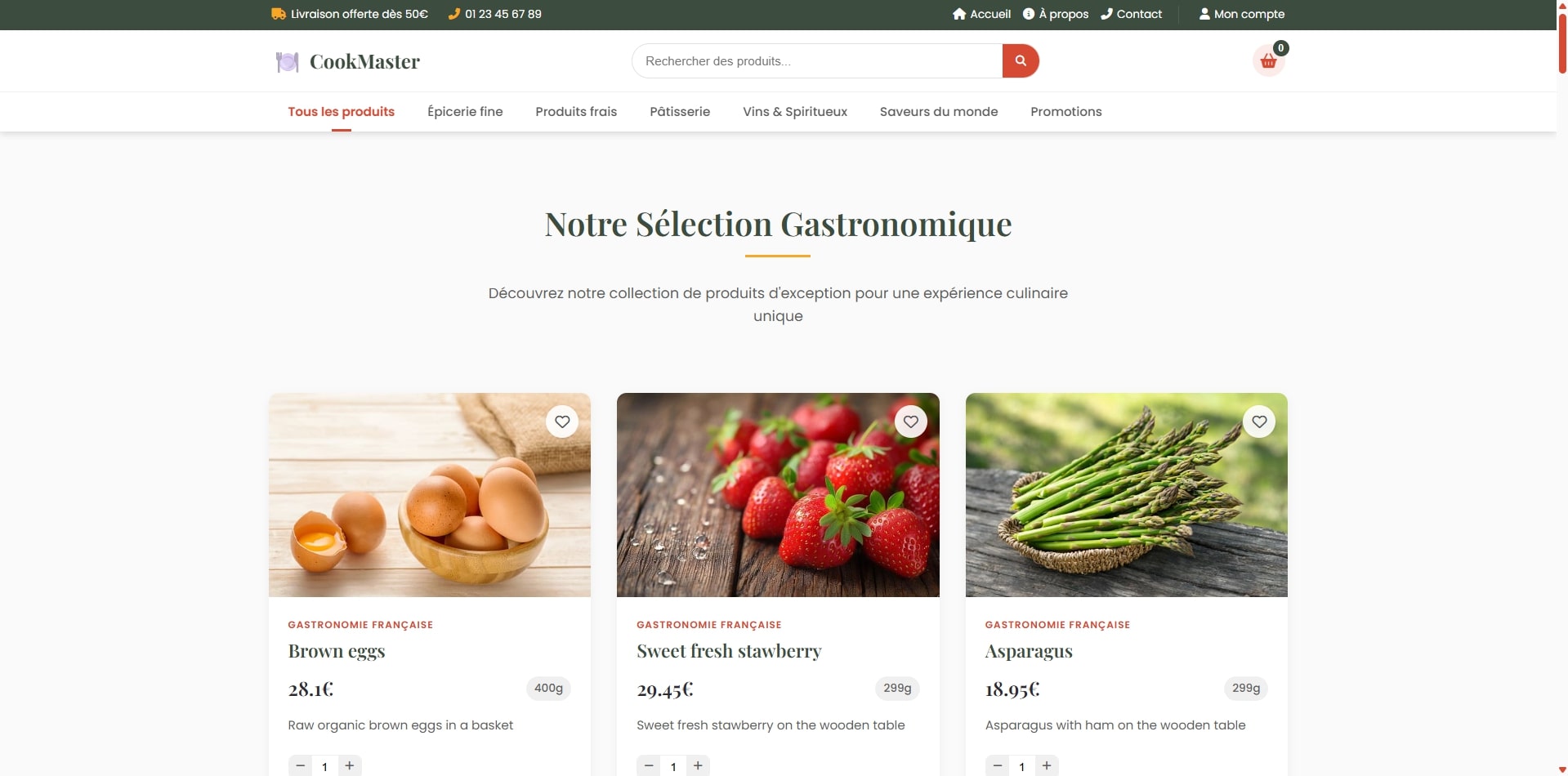 CookMaster - E-boutique gastronomique